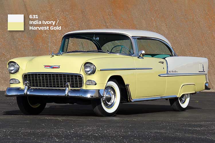 1955, 1956, & 1957 Chevy Colors and Paint Codes - Solid Colors